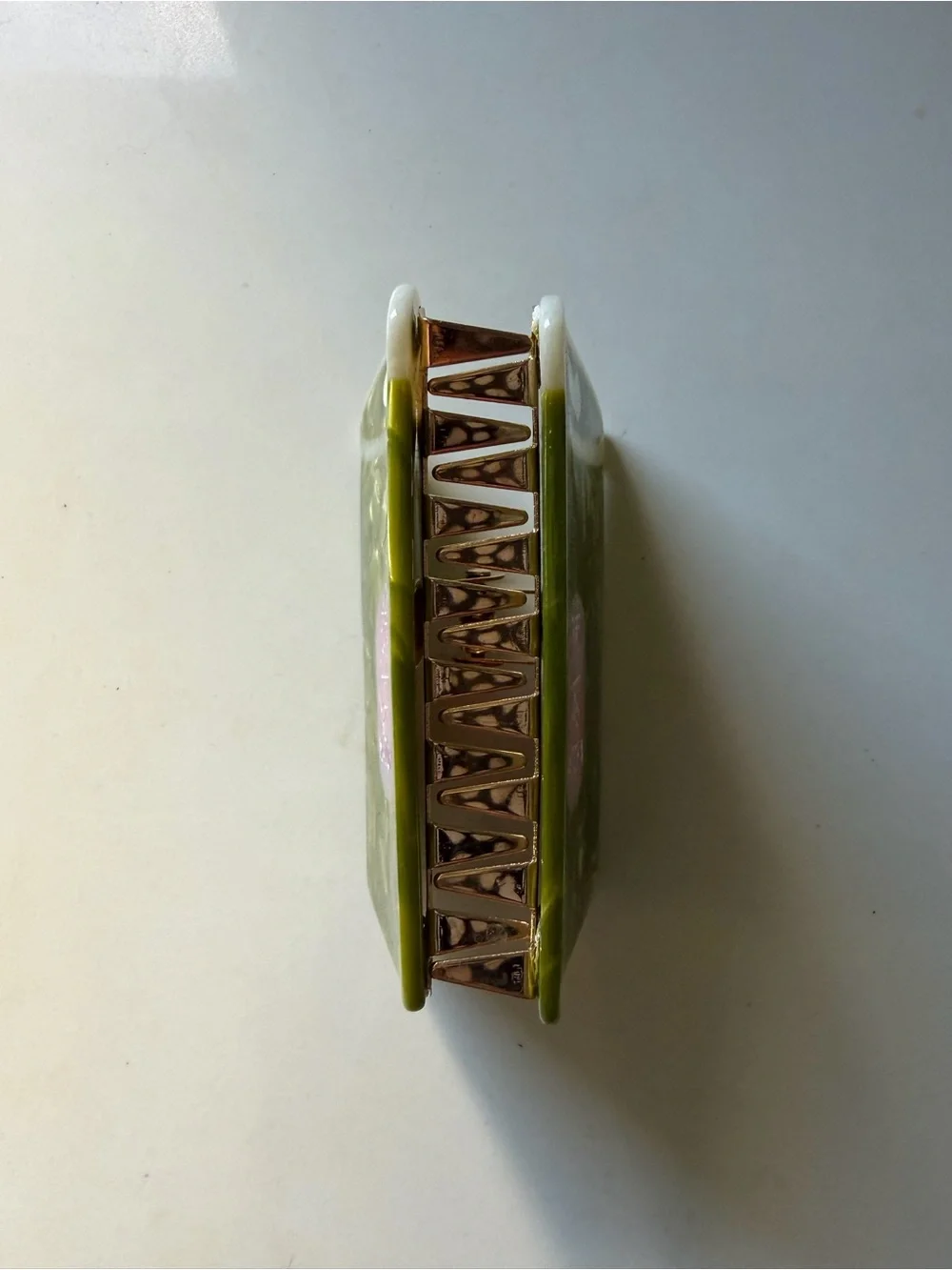 Solar Eclipse Hand-painted Matcha Claw Hair Clip | Eco-Friendly